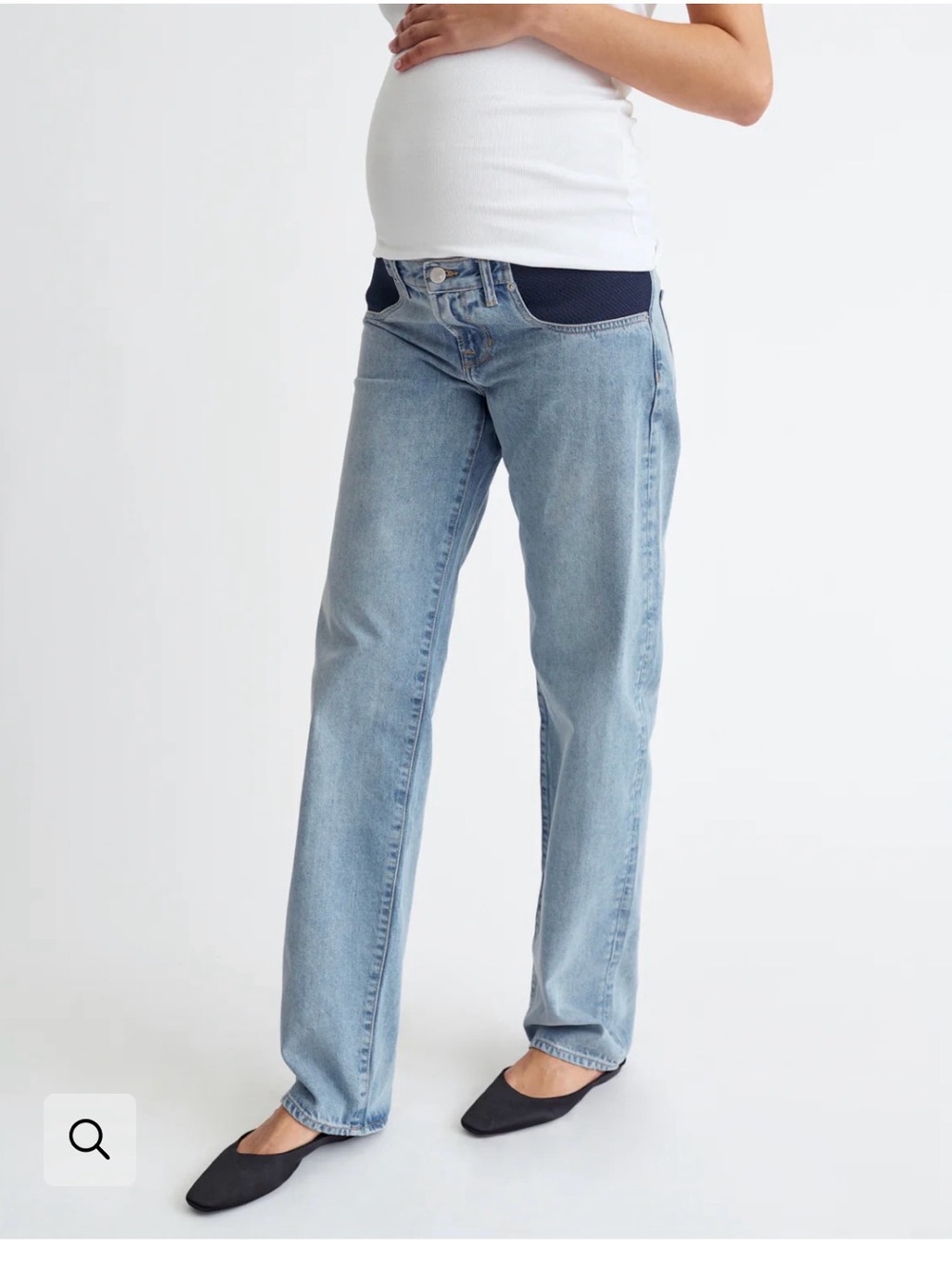 Light Blue Maternity Boyfriend Jeans